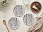Hermia Turquoise Leaf Juego de 6 Platos de Postre de Porcelana